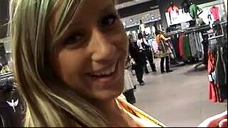 Experience the ultimate pleasure as she seduces you in public, giving a mind-blowing POV blowjob at the mall. Prepare for a sensation that will leave you begging for more.